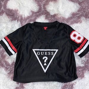 Guess Jersey Crop Top Shirt